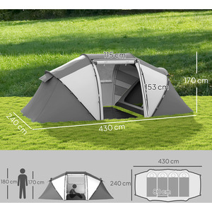 Outsunny Camping Tent With UV Protection by Outsunny
