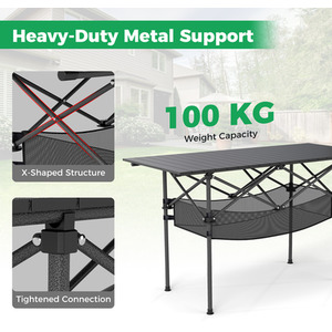 Patio Folding Camping Table by Costway