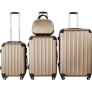 tectake Suitcase Set 4-Piece Pucci - Champagne by tectake