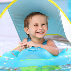Baby Swimming Ring with Canopy - Blue