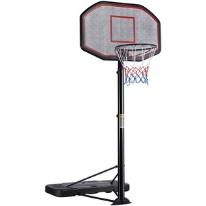 Portable Basketball Hoop with Adjustable Height - Red by Yaheetech