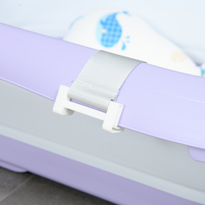 ZONEKIZ Foldable Baby Bathtub with Non-Slip Support Legs - Purple by ZONEKIZ