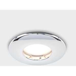 Downlight Fire Rated IP65 Silver Bathroom Ceiling Downlight - Silver by ValueLights