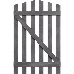 Solid Wood Garden Gate with Z-Shaped Structure by Livingandhome