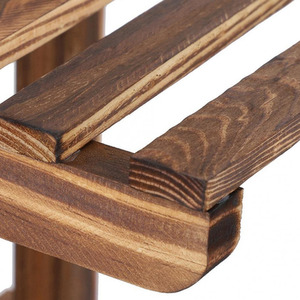 5-Tiered Wooden Plant Stand - Brown by Livingandhome