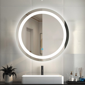 Illuminated Round LED Bathroom Mirror Wall Mounted - White by AicaBathroom