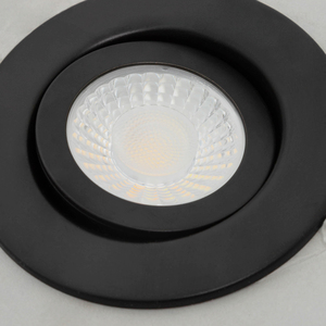 Lydia Bathroom Recessed Adjustable IP65 LED Downlight - Black by Litecraft