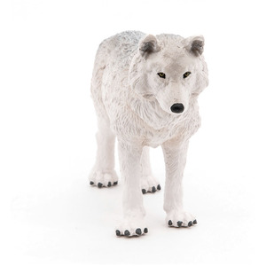 PAPO Wild Animal Kingdom Polar Wolf Toy Figure - 50195 - White by PAPO