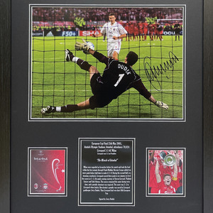 Jerzy Dudek Signed and Framed Liverpool Photograph - Red by Allstarsignings