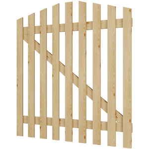 Solid Wood Garden Gate with Z-Shaped Structure by Livingandhome