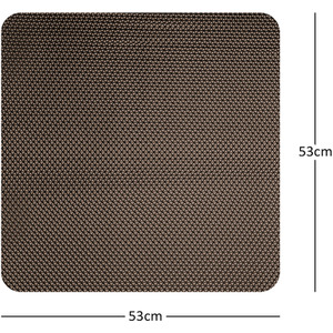Reversible Square Dual-Colour PVC Shower Mat - Grey / Brown / 53cm x 53cm by Nicoman