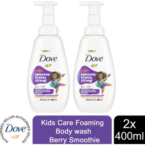 Dove Kids Care Body Wash Berry Smoothie Hypoallergenic Foaming Wash, 2x400ml - 2x400ml by Dove