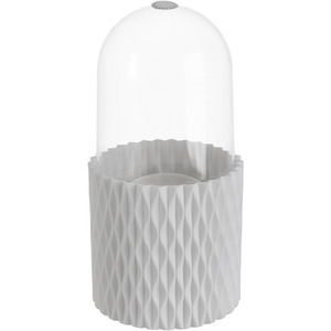 Cylinder Rotating Makeup Brush Organizer - White by Livingandhome