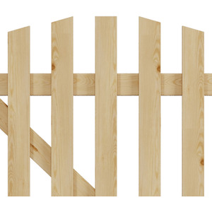 Solid Wood Garden Gate with Z-Shaped Structure by Livingandhome