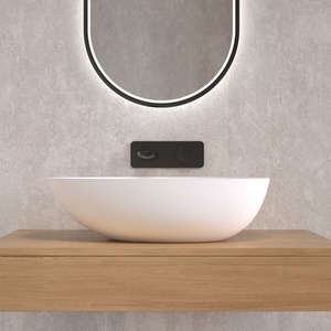 Cuenca Countertop Matt Stone Basin - White by Fino Stone