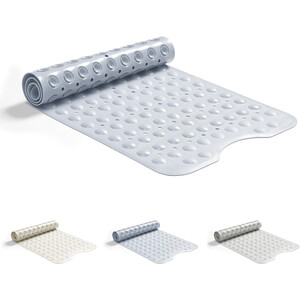 Bath Mat With Suction Cup Drainage Holes