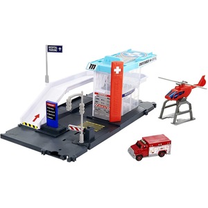 Action Drivers Vehicle Playset Realisitic - Multi / Helicopter Rescue Playset with 1 Ambulance Helicopter by Matchbox