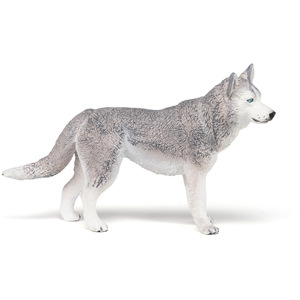 PAPO Dog and Cat Companions Siberian Husky Toy Figure - 54035 - Grey by PAPO