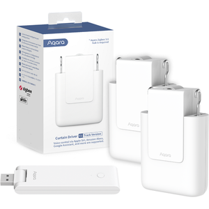 Smart Home Curtain Driver (Track) Twin Pack with Aqara Hub E1 - White by Aqara