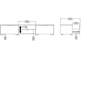 Match 2-Drawer 2-Shelf TV Unit - Black