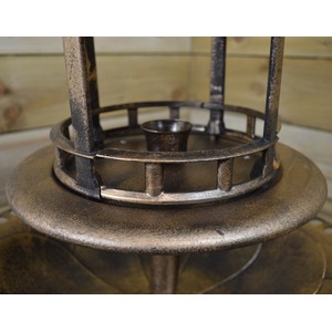 Bronze Effect Resin Garden Bird Bath and Table with Solar Light - Bronze by Samuel Alexander