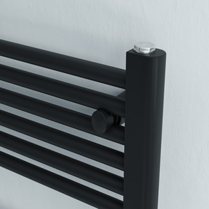 Grace Electric Designer Towel Radiator - BLACK / 50cm by Agadon
