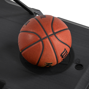 Basketball Hoop with PVC Backboard and Wheels - Black/White by Yaheetech