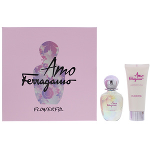Salvatore Ferragamo Amo Flowerful Eau De Toilette 50ml Gift Set - Pink by Salvatore Ferragamo