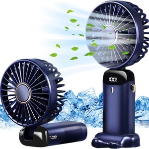2 In 1 Portable Travel Mini Handheld Table Fan - Navy by Dyzi