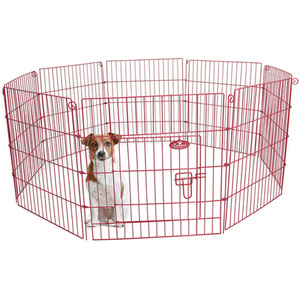 Metal Pet Playpen in Pink - Pink / 61cm by Actiaspet