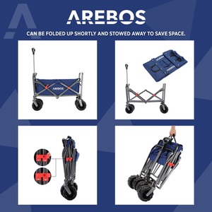 Hand Cart - Foldable - Equipment Cart - Blue by AREBOS