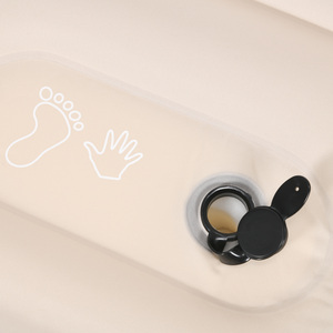 Outsunny Double Air Bed Inflatable Mattress with Foot Pumps - White by Outsunny