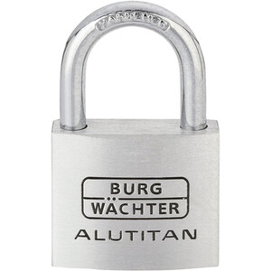 Alutitan Aluminium Padlock - Silver / 30mm by Burg-Wachter