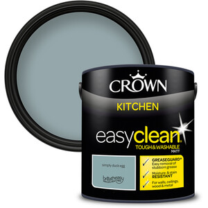 Crown Easyclean Kitchen Paint - Simply Duck Egg / 2.5l by Crown Paints
