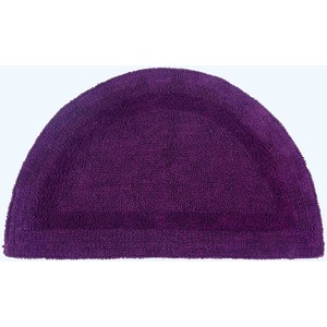 Luxury Reversible Semi Circle Bath Mat - Purple by Homescapes