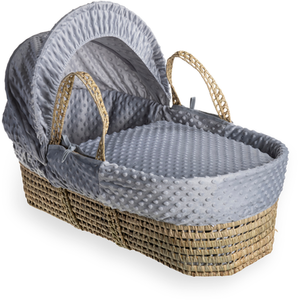 Dimple Palm Moses Basket - Grey by Clair de Lune