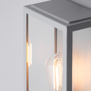 2 Pack of Mersey Outdoor Lantern Wall Lights - Silver by Litecraft