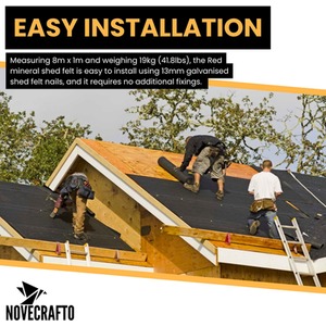 Standard Grade Mineral Shed Roofing Felt by NOVECRAFTO