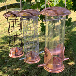 Copper Style Hanging Bird Feeders Seed, Nut and Fatball - Copper by Selections
