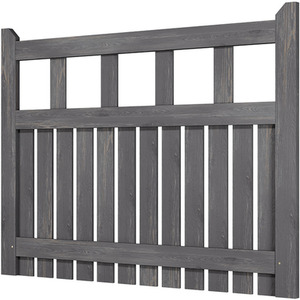 Spruce Wood Garden Fence Gate with Raised Sides by Livingandhome