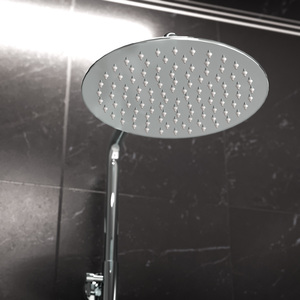 Nes Home Round Exposed Thermostatic Mixer Shower Set With Shower Head - Chrome by Nes Home