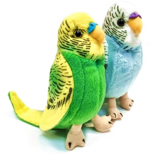 Blue and Green Budgerigar Soft Toy Set - Blue and Green Budgerigar Soft Toy Set 13cm by Blue Frog Toys