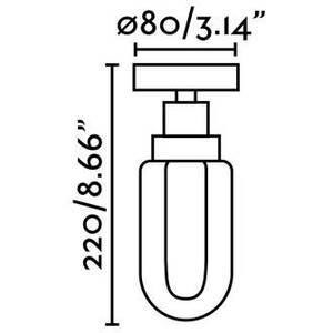 Brume Bathroom LED Ceiling Lamp - Grey