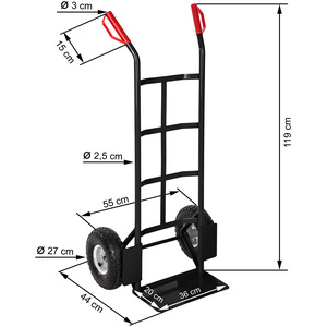 Heavy Duty Sack Barrow - Black by tectake