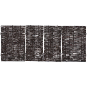 Wicker Garden Trash Can Fence - Brown / 284cm by lifeideas