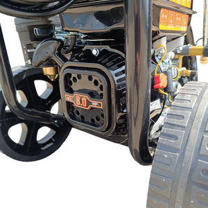 Petrol Pressure Washer 20M Hose 3950PSI 275Bar 5 Nozzles - Black by Bison