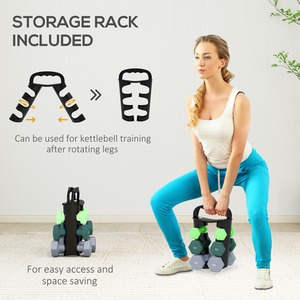 SPORTNOW Dumbbells Set with Carry Rack by SPORTNOW