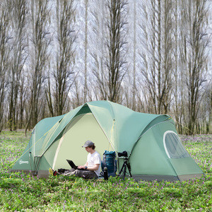 Outsunny Dome Camping Tent 5 to 6 Man - Green by Outsunny