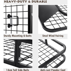 Cargo Roof Rack Basket Car Top Luggage Carrier - Black by Costway