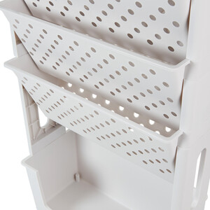 Storage Organiser With Wheels - White